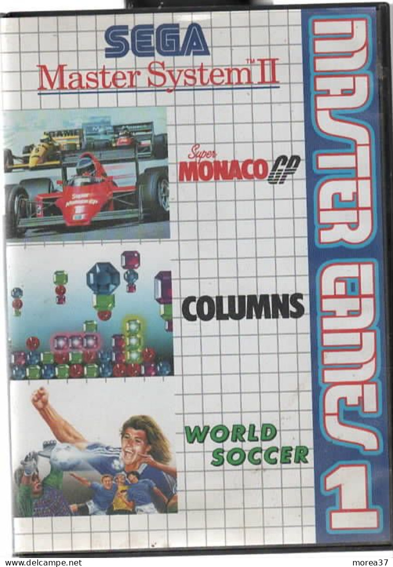 MASTERS GAMES 1  Avec 3 Livrets Pour Chaque Jeux   3 Jeux En 1  Super Monaco , Columns Et World Soccer - Master System