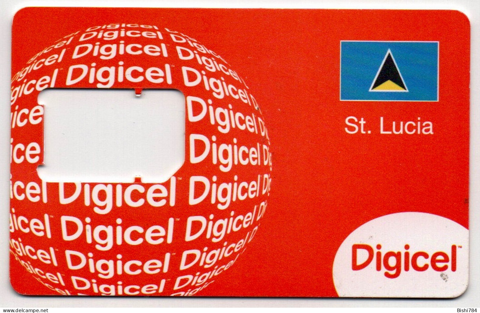 St. Lucia - Digicel GSM SIM Card Holder - St. Lucia