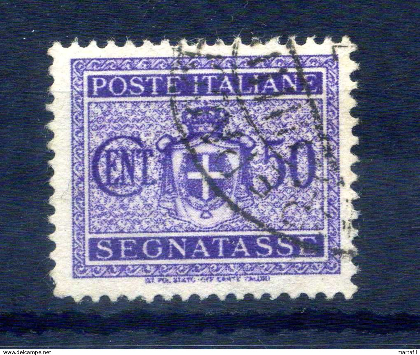 1945 LUOGOTENENZA TASSE N.90 USATO Filigrana Ruota - Impuestos