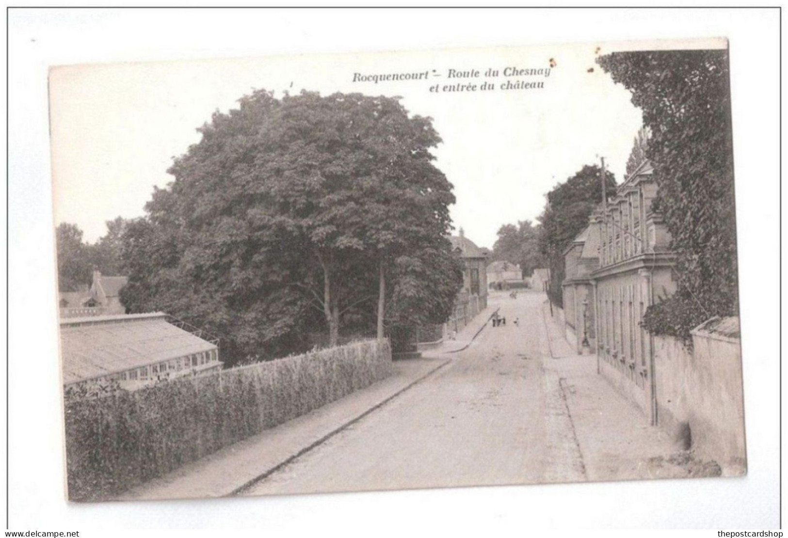 CPA 78 - Rocquencourt Route Du Chesnay Et Entrée Du Château - Rocquencourt