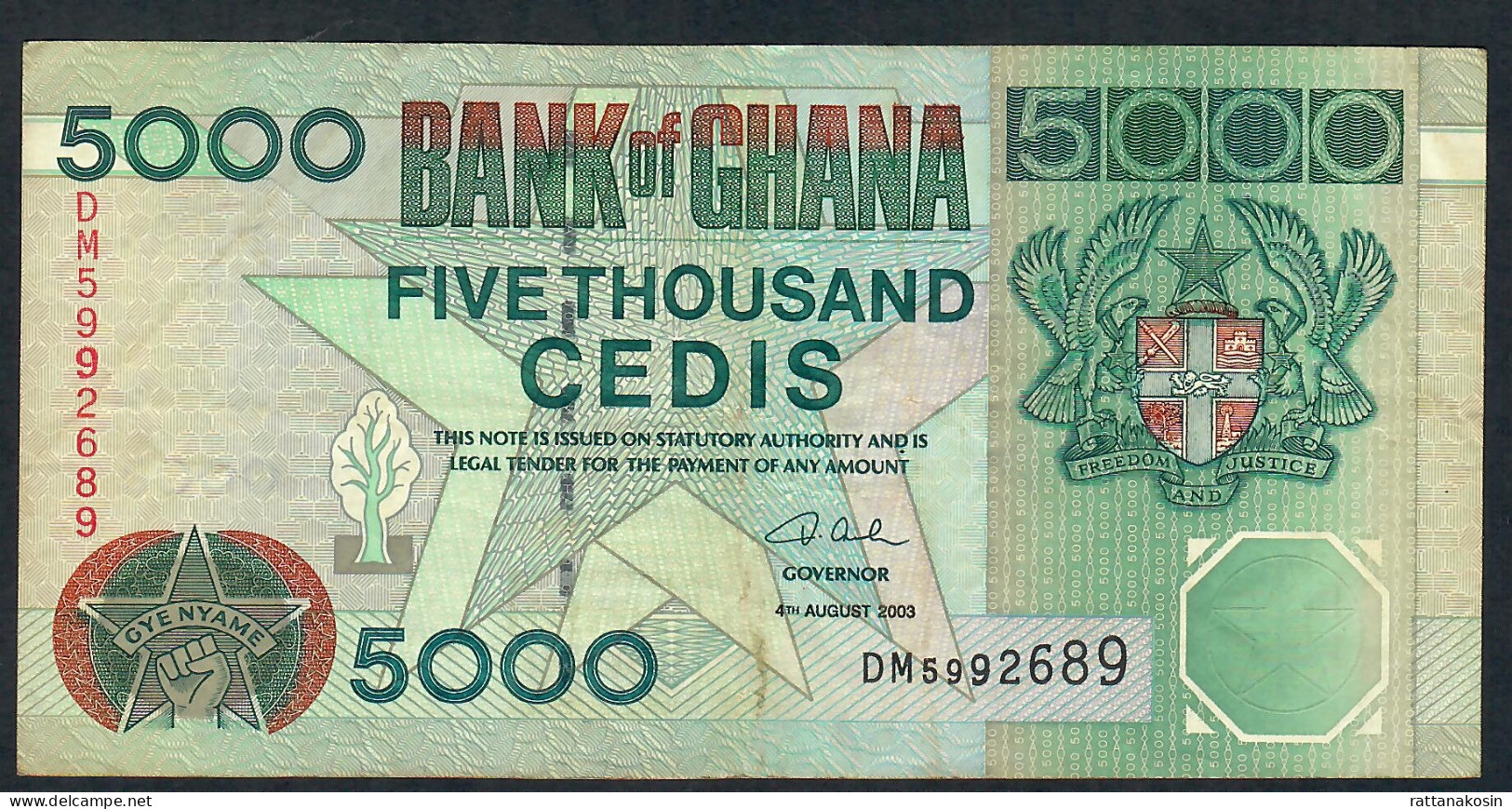 GHANA P34b 5000 CEDIS 2003 #DM      VF   NO P.h. - Ghana