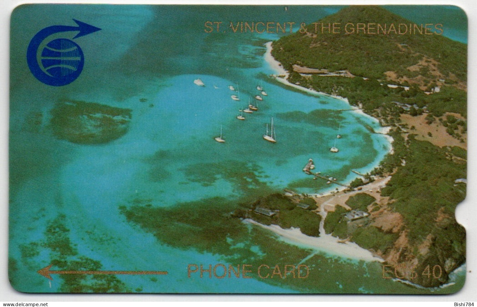 St. Vincent & The Grenadines - Admiralty Bay $40 (Deep Notch) - 1CSVD - St. Vincent & Die Grenadinen