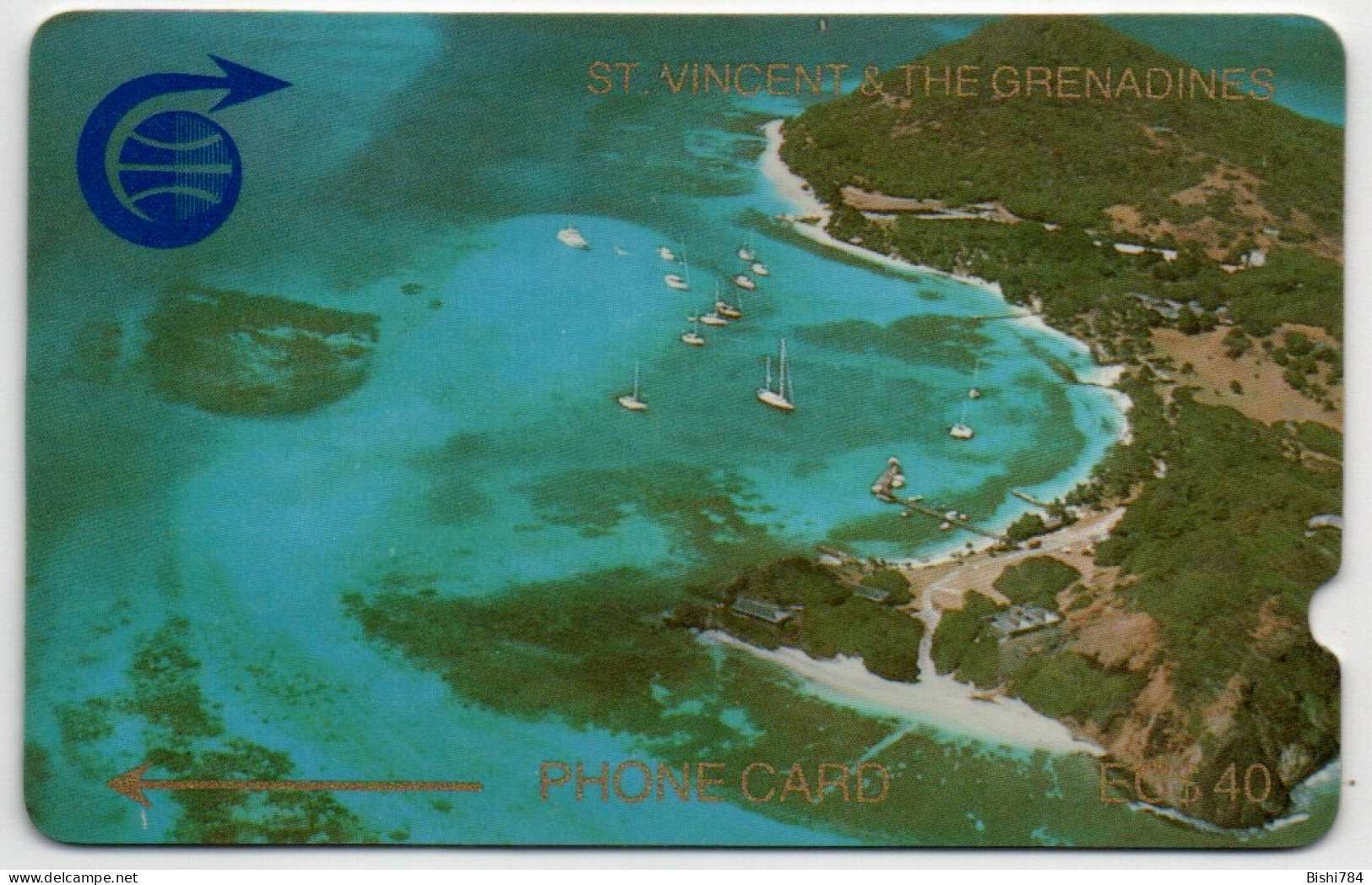 St. Vincent & The Grenadines - Admiralty Bay $40 (Deep Notch) - 1CSVD - St. Vincent & The Grenadines