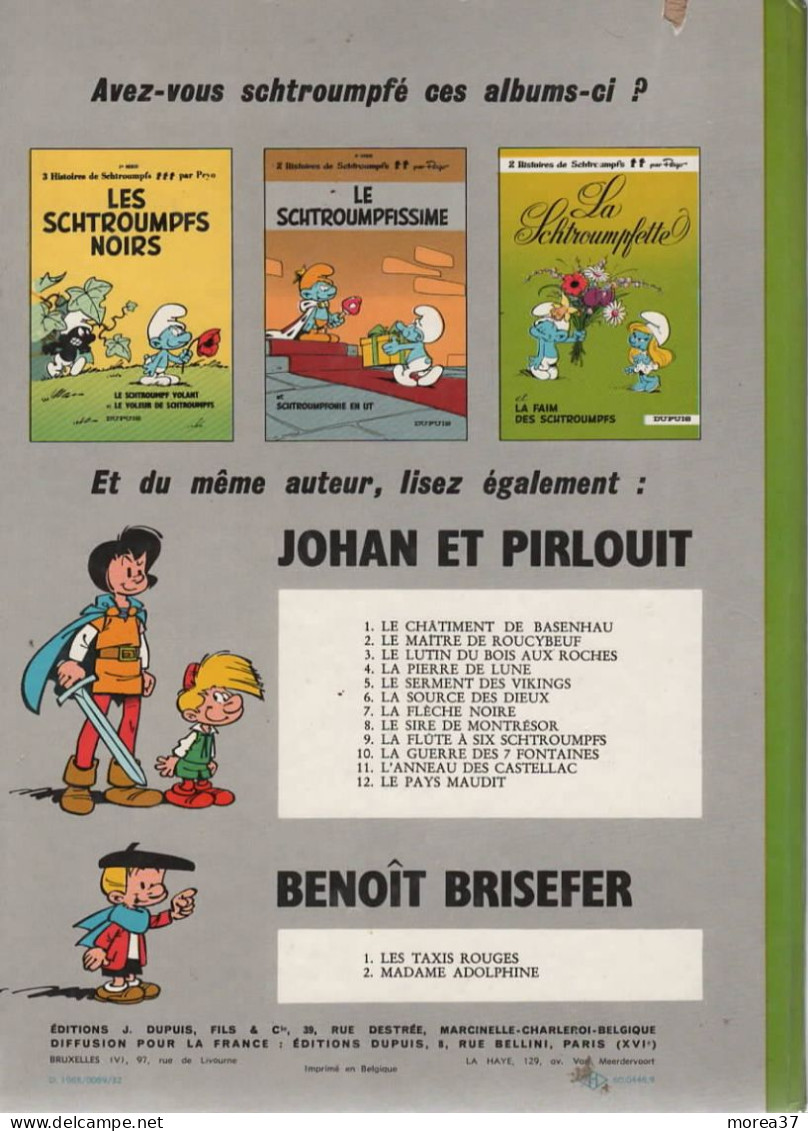 LES SCHTROUMPFS   " L'oeuf Et Les Schtroumpfs "   N°4  Dos Rond  EO   Par PEYO   DUPUIS - Schtroumpfs, Les