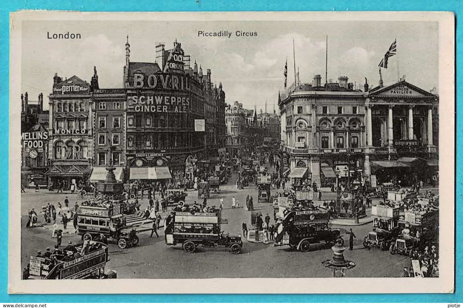 * London - Londres - Londen (United Kingdom) * (Samuels Ltd, Strand, Nr 4969) Piccadilly Circus, Schweppes, Perrier, Old - Whitehall