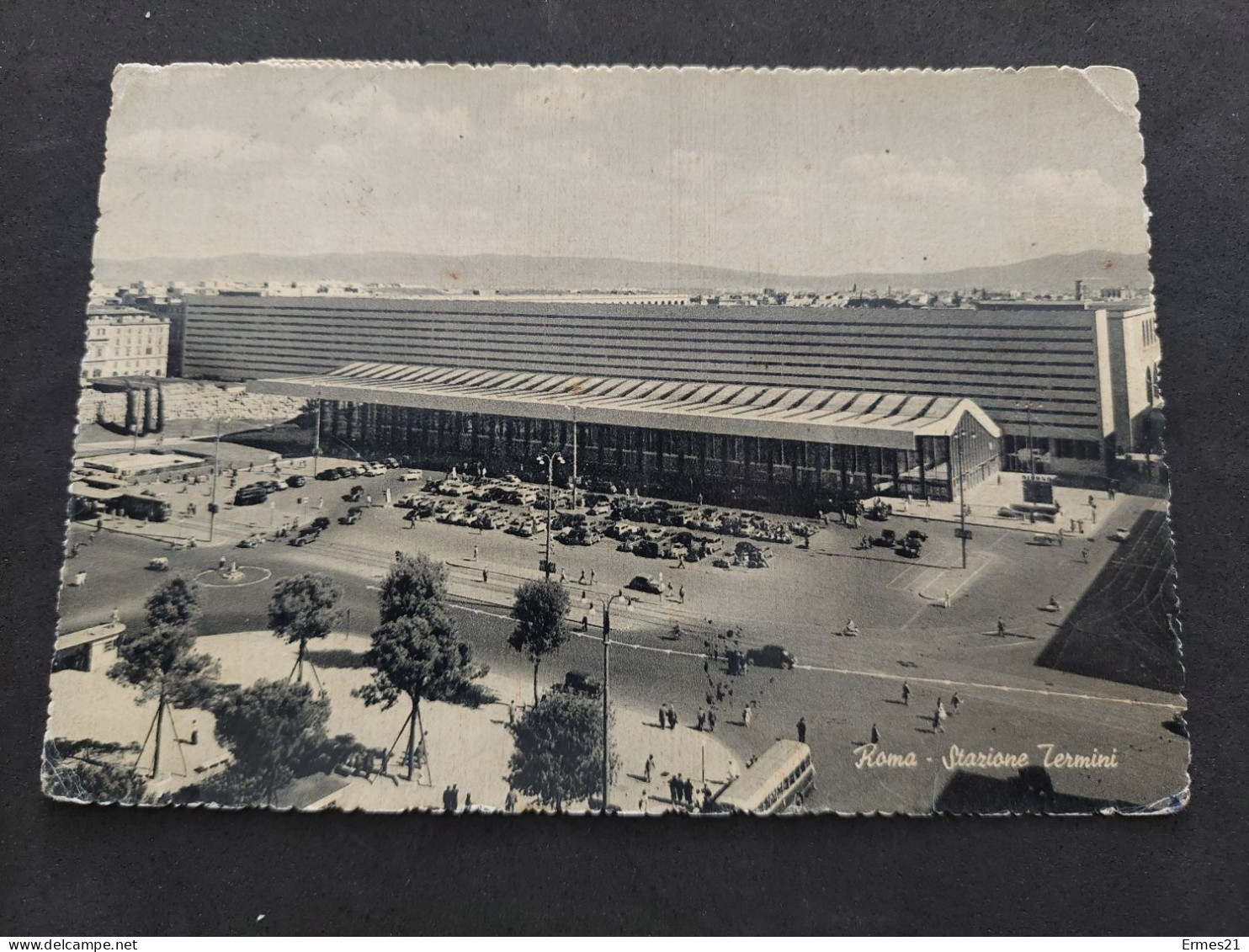 Lotto 3 Cartoline 1946/53/60. Roma. Stazione Termini. Castel Sant'Angelo. Souvenir.  Condizioni  Eccellenti. Viaggiate. - Sammlungen & Lose