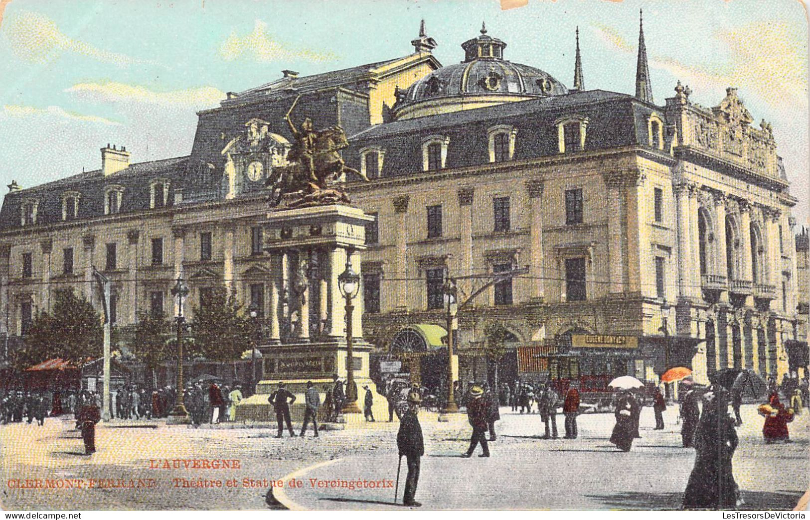 FRANCE - 63 - CLERMONT FERRAND - Théâtre Et Statue De Vercingétorix - Carte Postale Ancienne - Clermont Ferrand