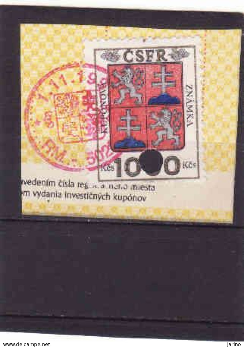 Slovakia - ČFFR  1994, Kuponová Známka 1 000 Kčs, Used - Andere & Zonder Classificatie