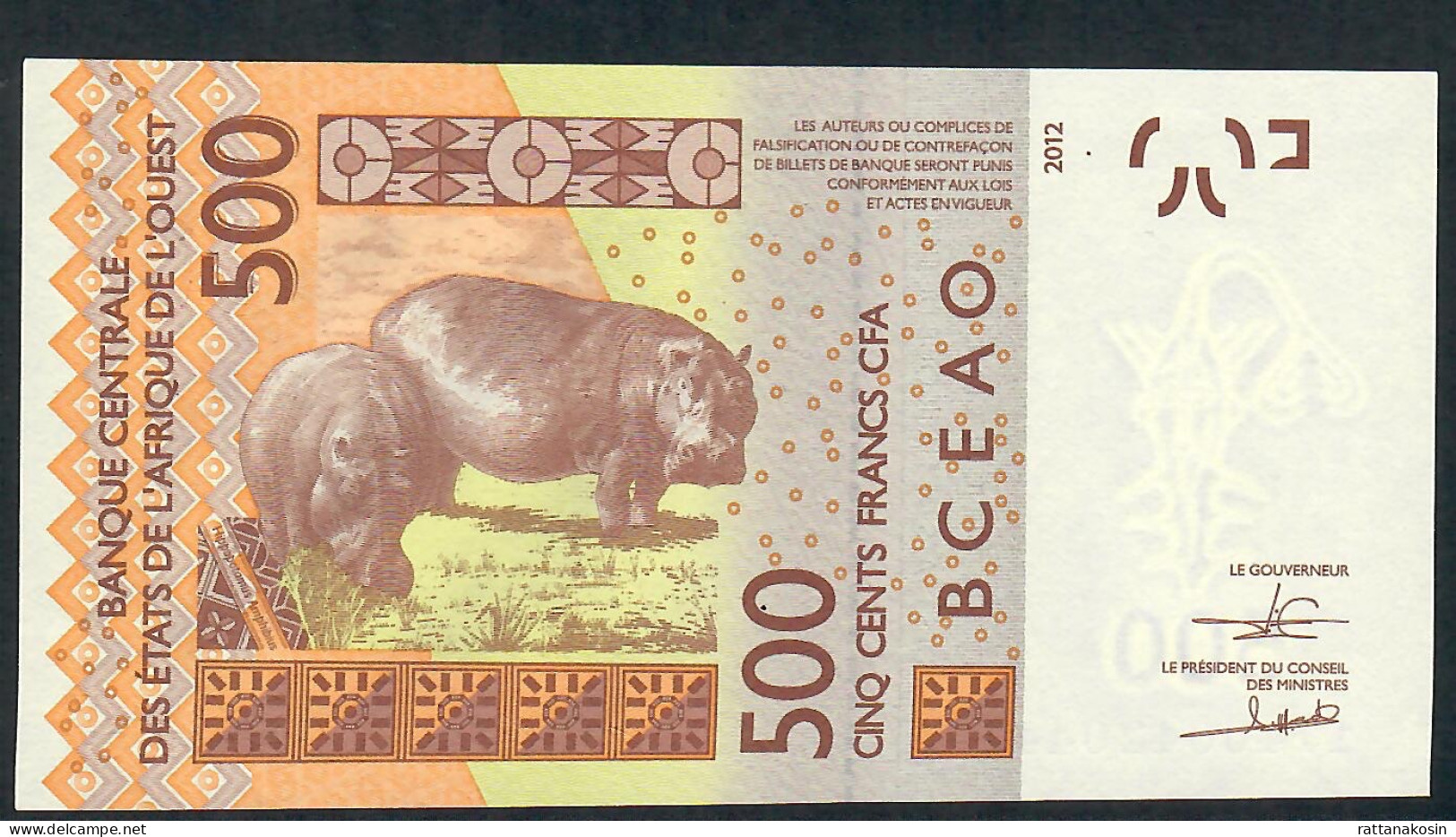 W.A.S. GUINEA BISSAU   P919Sf  500 FRANCS (20)17  2017 Signature 43    UNC. - Stati Dell'Africa Occidentale