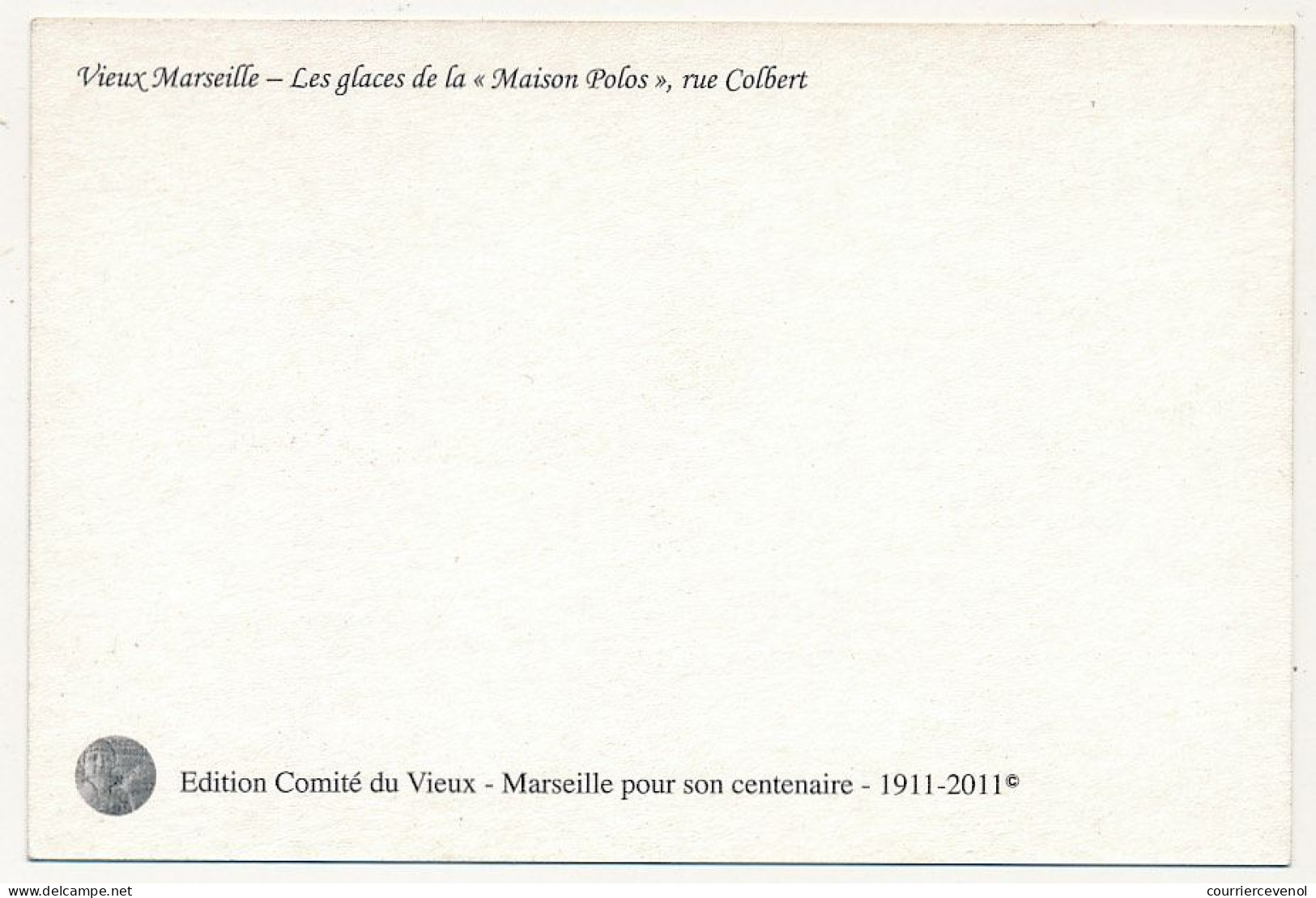 CPM - MARSEILLE (B Du R) - Les Glaces De La Maison "Polos", Rue Colbert - Old Professions