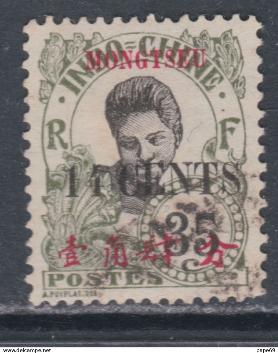 Mong-tzeu  N° 60 O  Partie De Série : Timbres D'Indochine Surchargés : 14 C. Sur 35 C. Vert-olive Oblitéré Sinon TB - Oblitérés