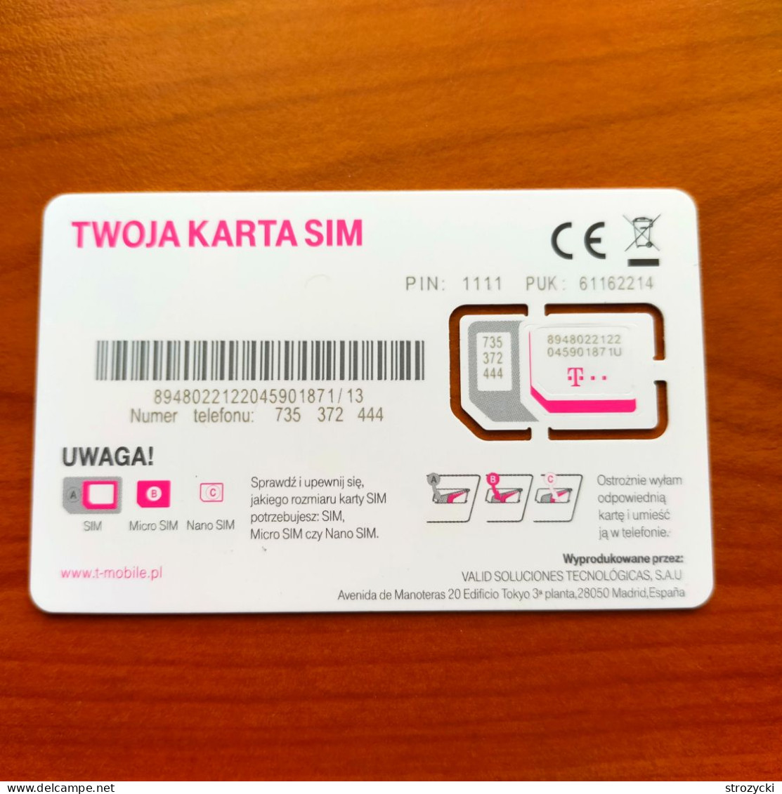 Poland - T-Mobile (standard, Micro, Nano SIM) - GSM SIM - Mint - Pologne