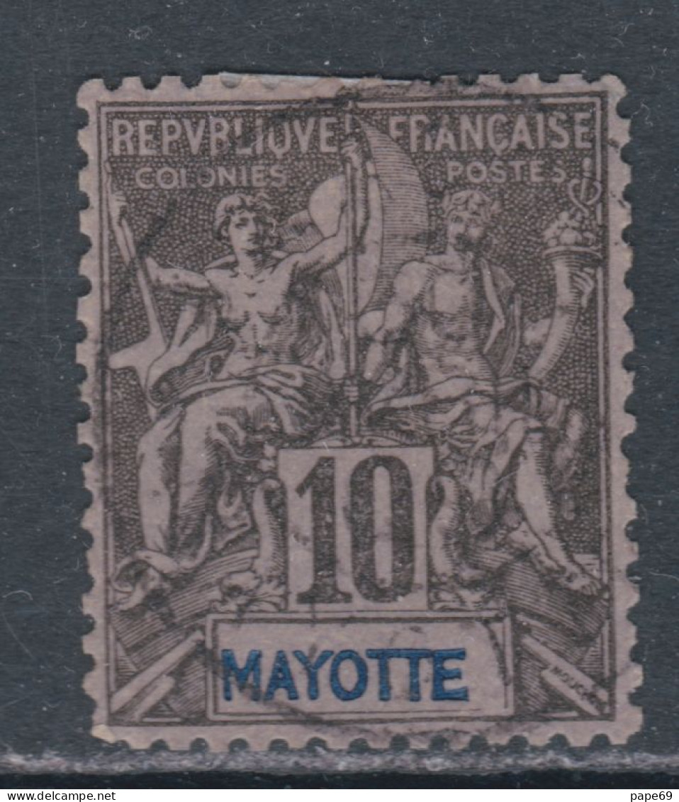 Mayotte N° 5 O Partie De Série Type Groupe : 10 C. Noir Sur Lilas Oblitération Moyenne Sinon TB - Oblitérés