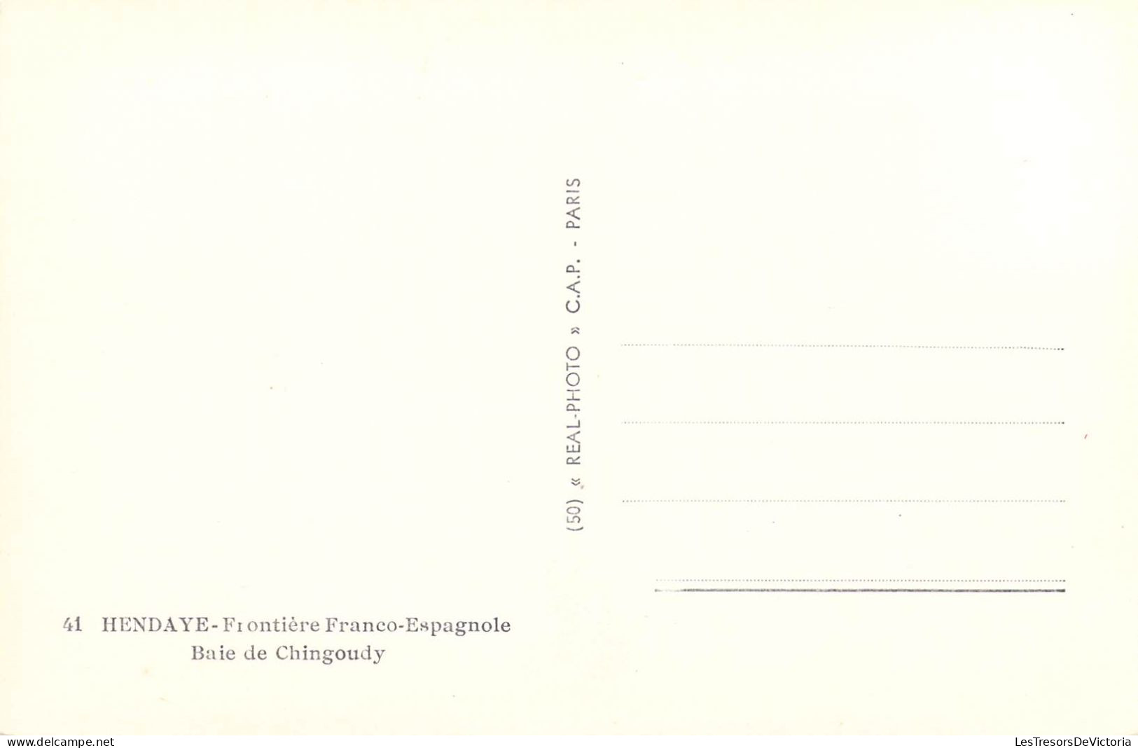 FRANCE - 64 - HENDAYE - Baie De Chingoudy - Carte Postale Ancienne - Hendaye
