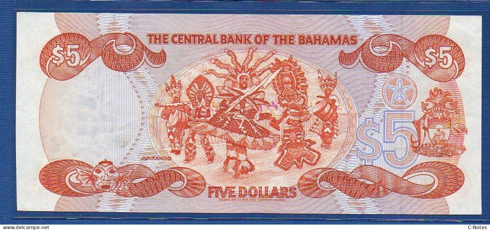 BAHAMAS - P.45b – 5 Dollars L. 1974 (1984) VF/XF, S/n L761279 - Bahamas