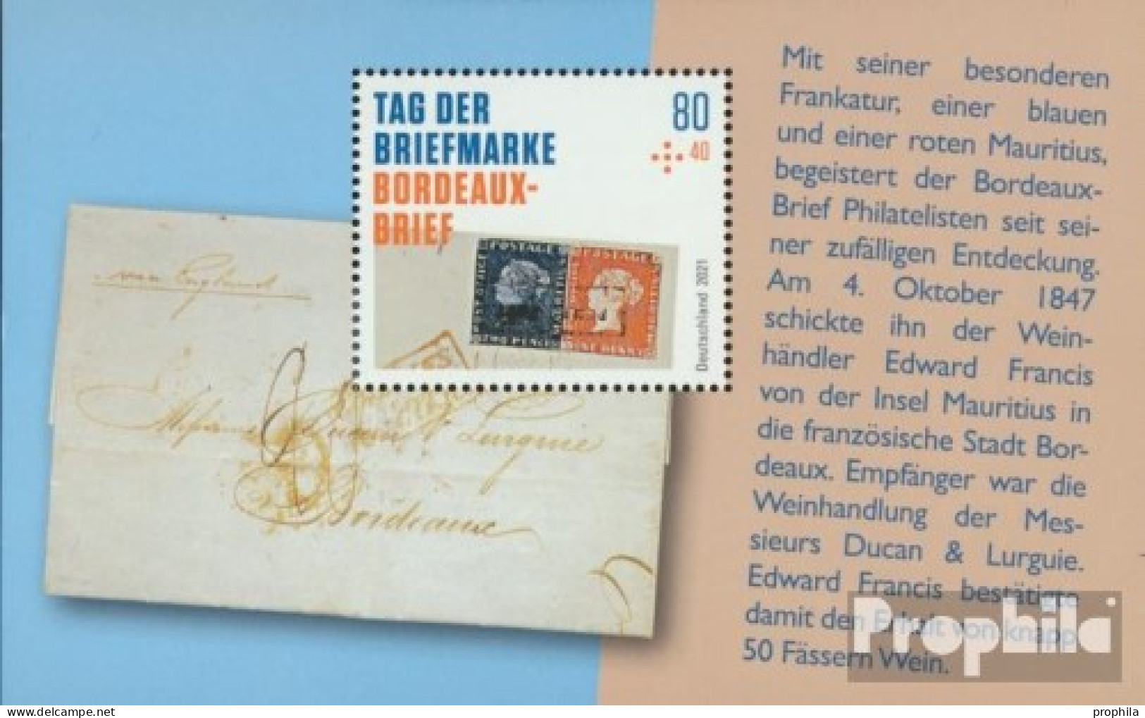 BRD (BR.Deutschland) Block88 (kompl.Ausg.) Postfrisch 2021 Tag Der Briefmarke - Ungebraucht