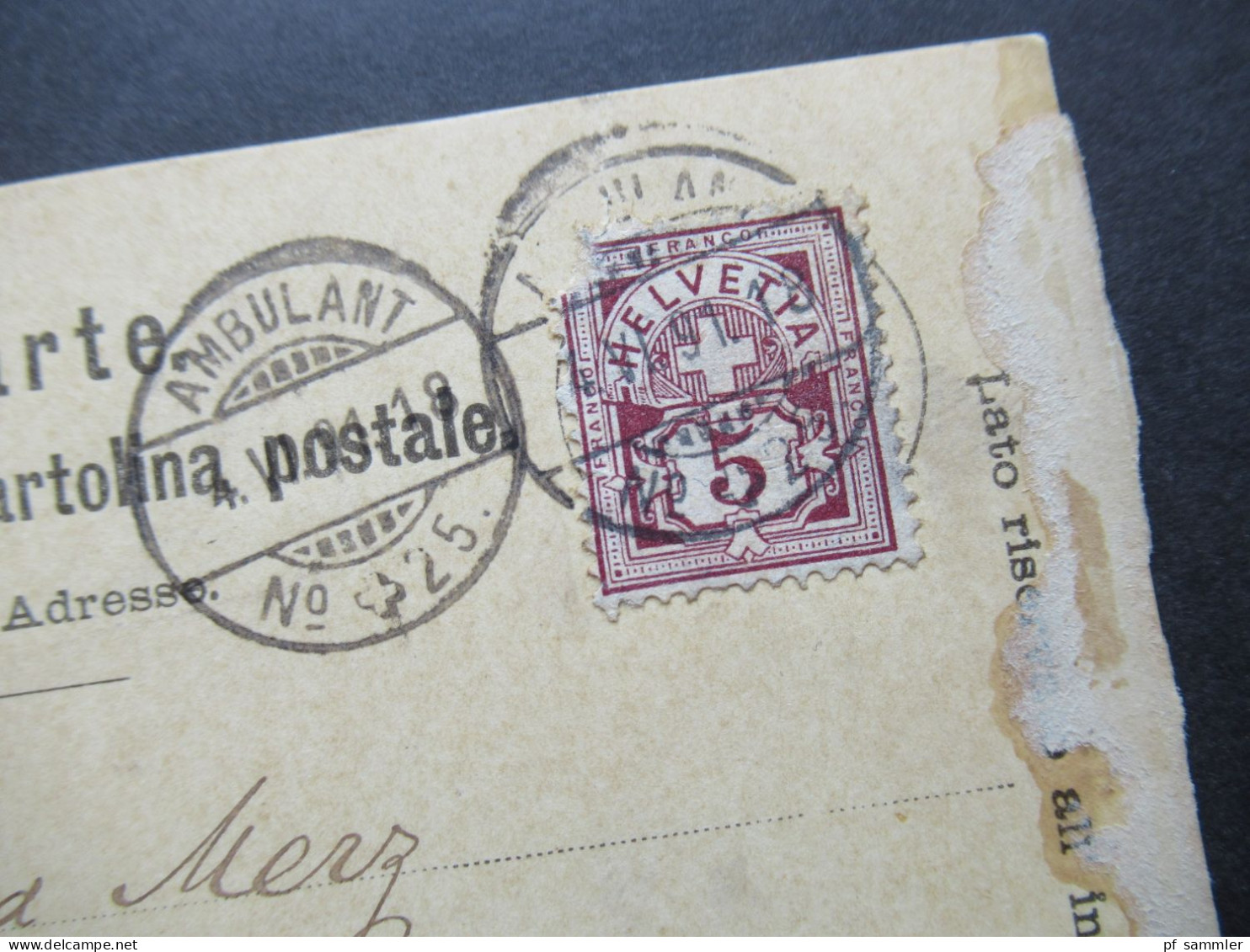 Schweiz 1888 2x GA Mit Zusatzfrankatur Ins Deutsche Reich Gesendet! 1x Ambulant No 25 Bahnpost! 1x Glarus - Erfurt - Stamped Stationery