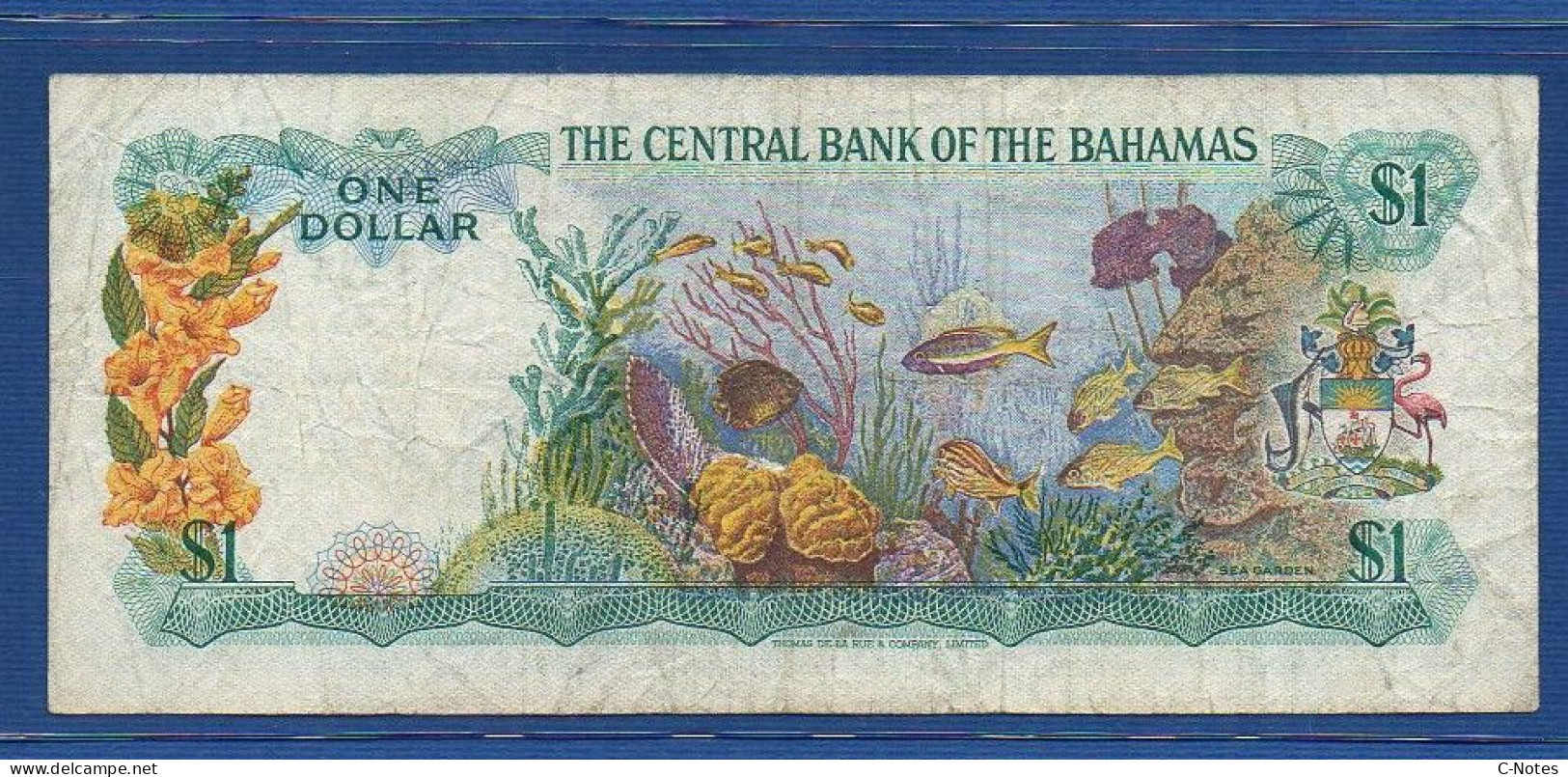 BAHAMAS - P.35b – 1 Dollar L. 1974 F/VF, S/n U/1 668331 - Bahamas