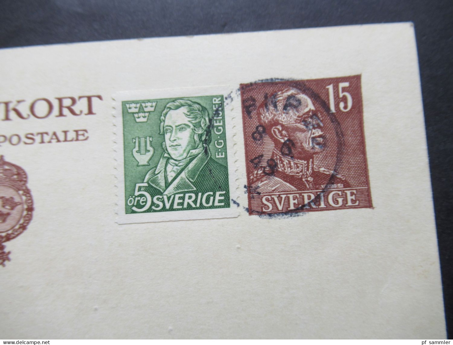 Schweden 2x GA 1919 Stempel Storängen - Biebrich Und 1x 1948 Stempel K1 Eksjö Nach Biebrich / Wiesbaden - Entiers Postaux