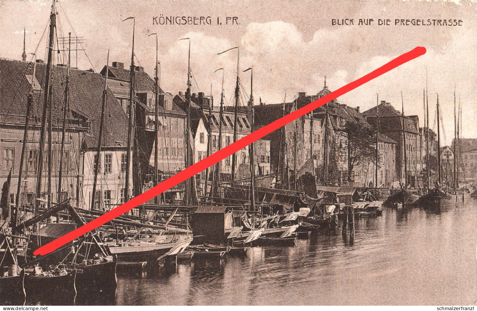 AK Königsberg Kaliningrad Калинингра́д Blick Auf Die Pregelstraße Pregel Speicher Hafen A Tilsit Sowetsk Memel Klaipeda - Ostpreussen