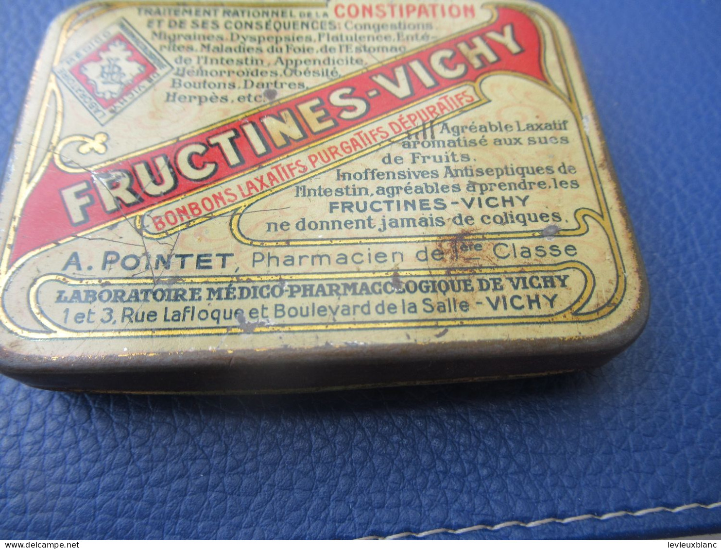 Boite Publicitaire Métallique/FRUCTINES-VICHY/  Laboratoire Médico-Pharmacologique De VICHY/ Vers 1960-1980   BFPP249 - Boîtes