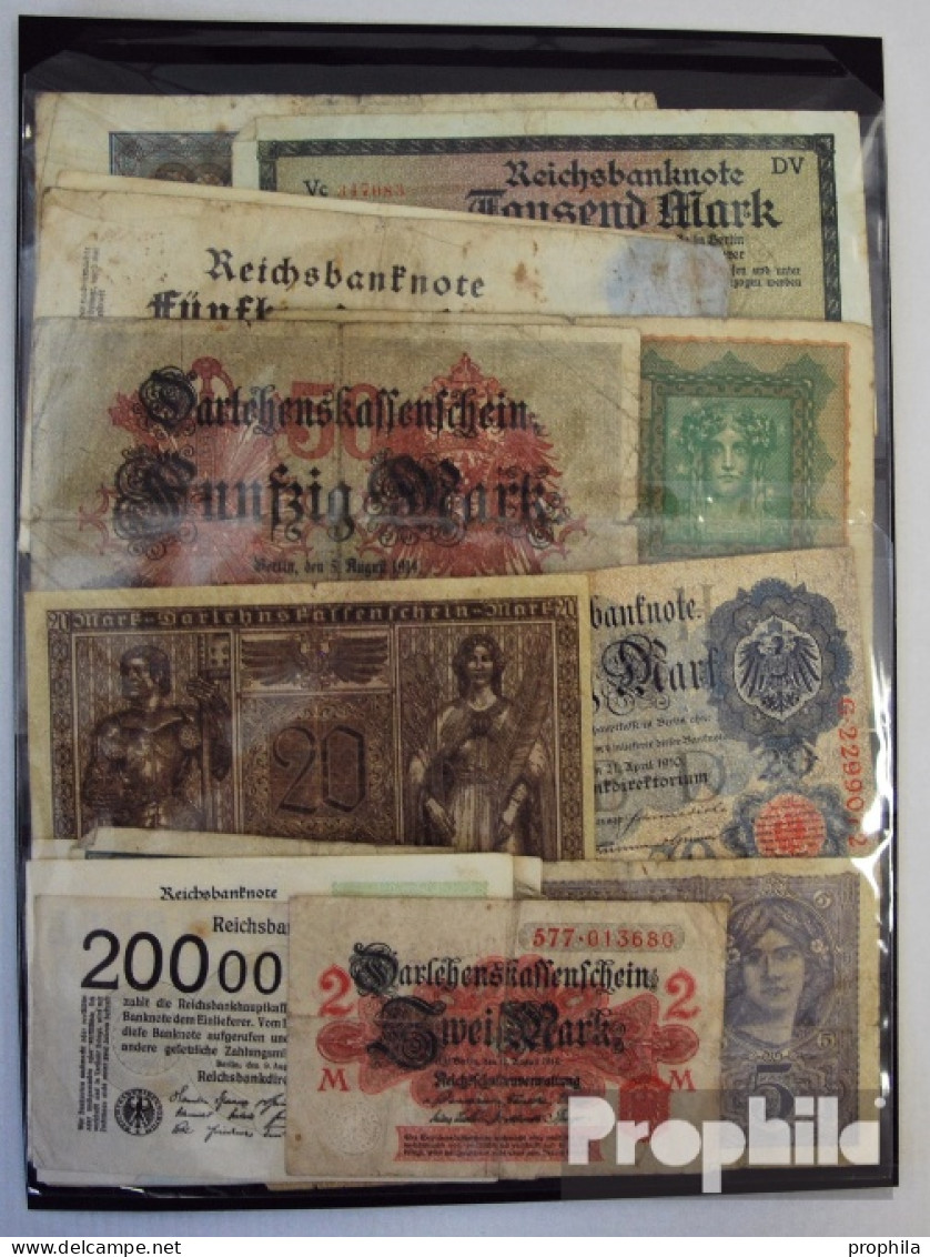 Deutsches Reich 15 Verschiedene Banknoten - Collezioni