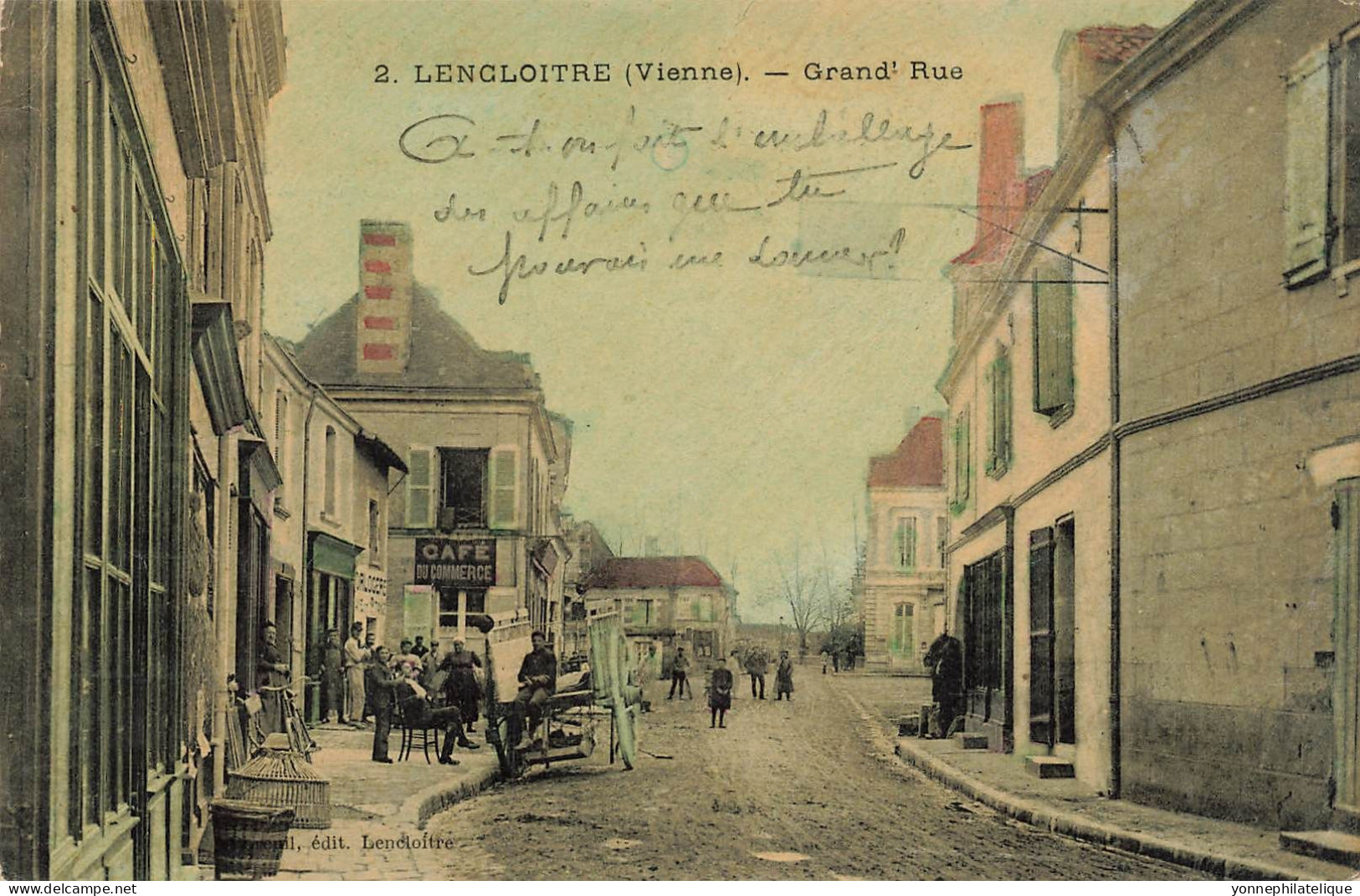 86 - VIENNE - LENGLOITRE - Grande Rue - Glacée Colorisée - Superbe - 10108 - Lencloitre