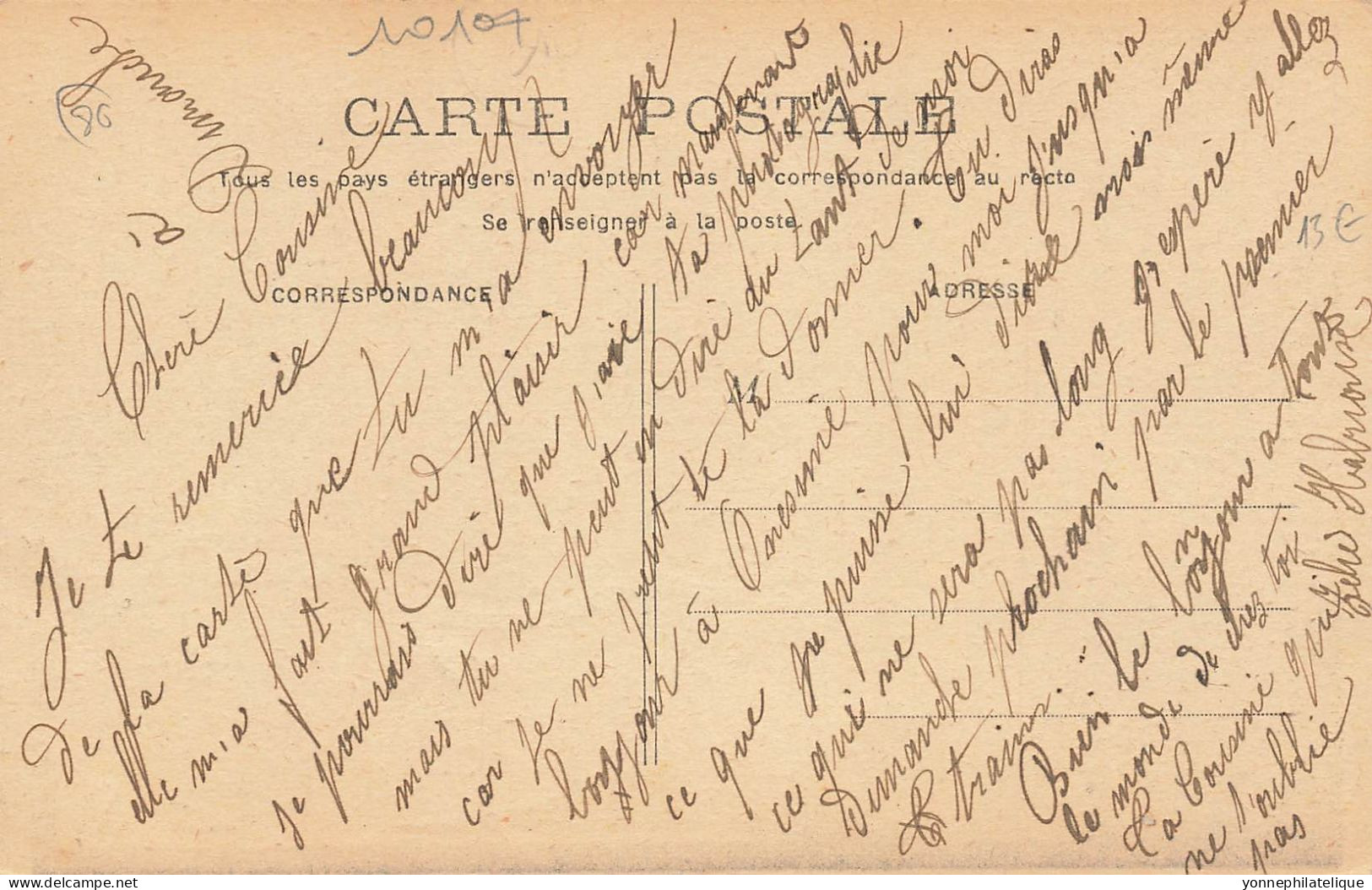 86 - VIENNE - GENCAY - Carte Fantaisie Ancienne "un Baisier De"  - Superbe - 10107 - Gencay