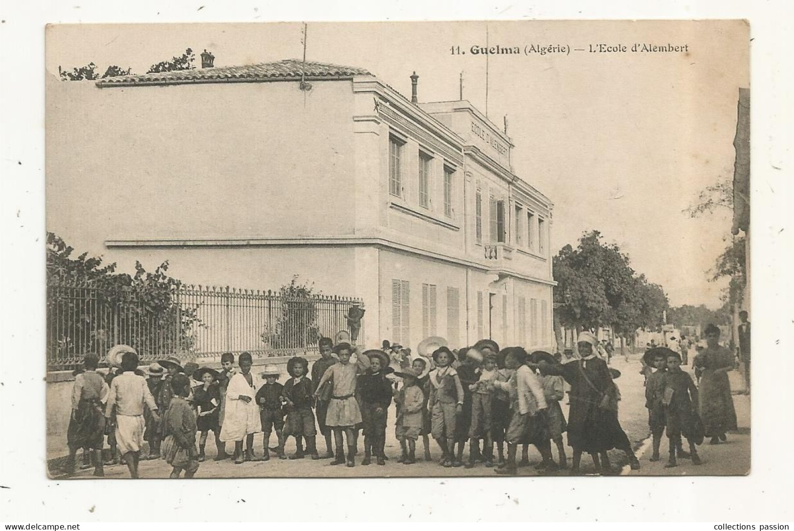 Cp, ALGERIE, GUELMA, L'école D'Alembert, écrite - Guelma