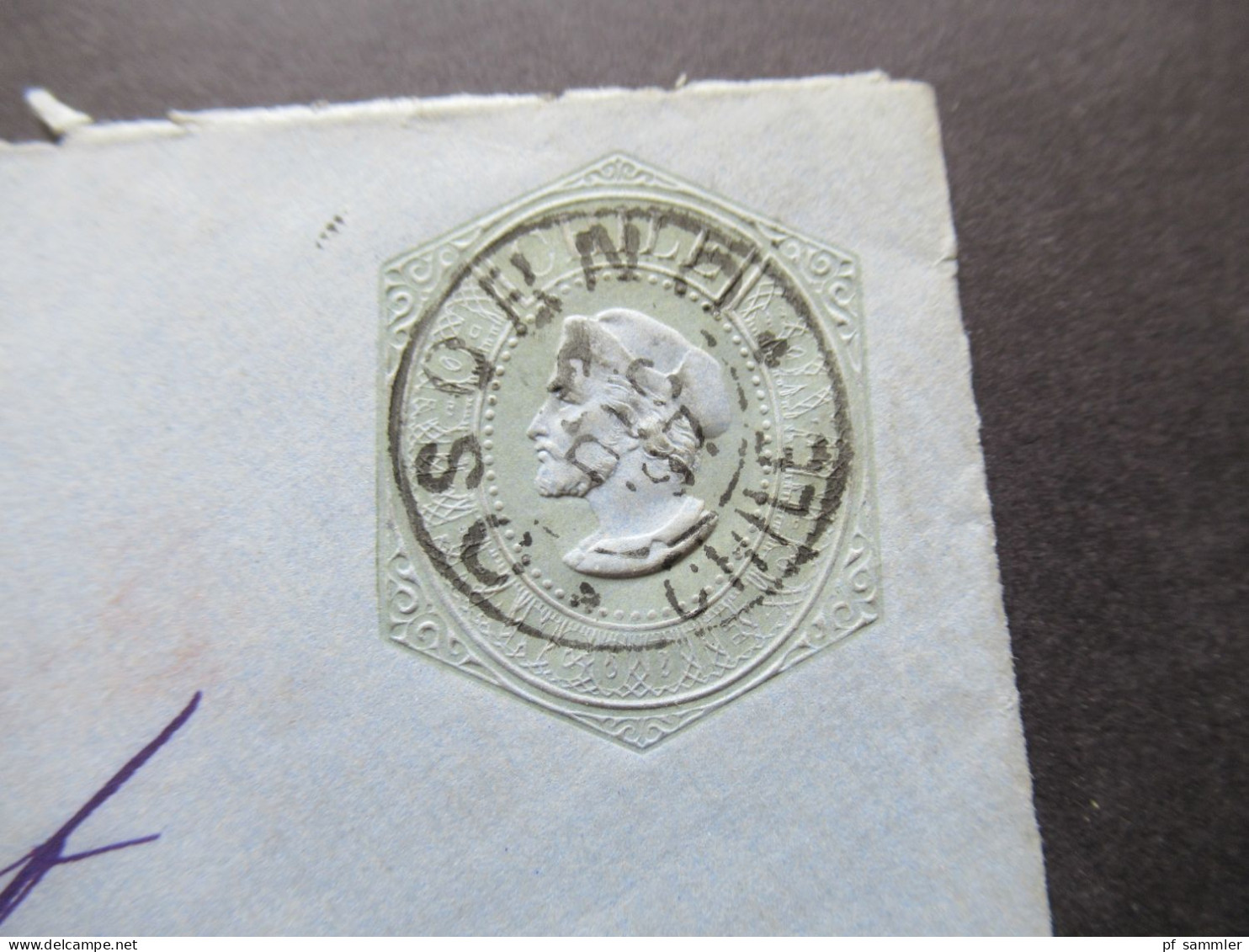 Chile 1897 Ganzsachen Umschlag Sauberer Stempel Osorno Nach Cottbus Gesendet Mit Ank. Stempel - Cile