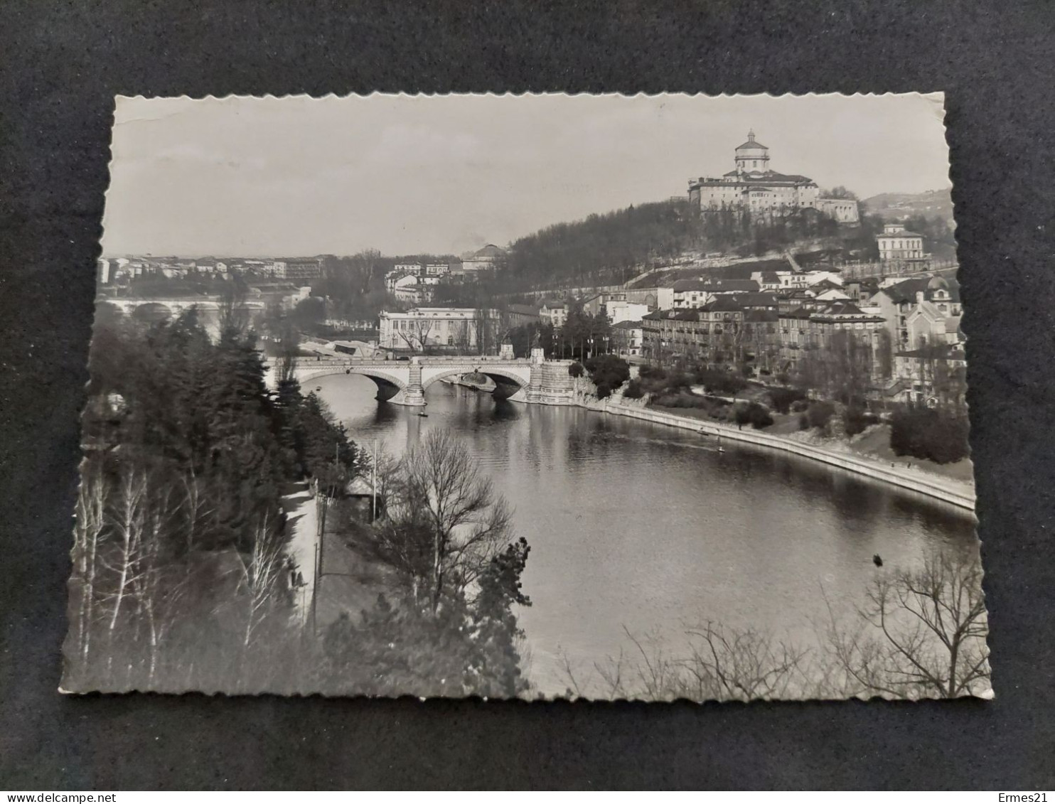 Cartolina 1949. Torino. Il Po. Monte Cappuccini.  Condizioni  Eccellenti.  Viaggiata. - Fiume Po