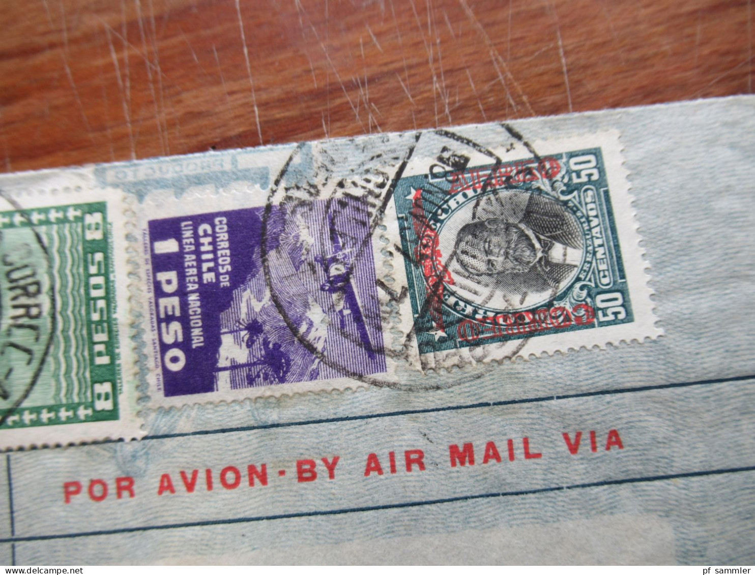 Chile 1937 Luftpost / Air Mail / Condor 7 Belege nach Hamburg gesendet! Schöne und interessante Frankaturen!