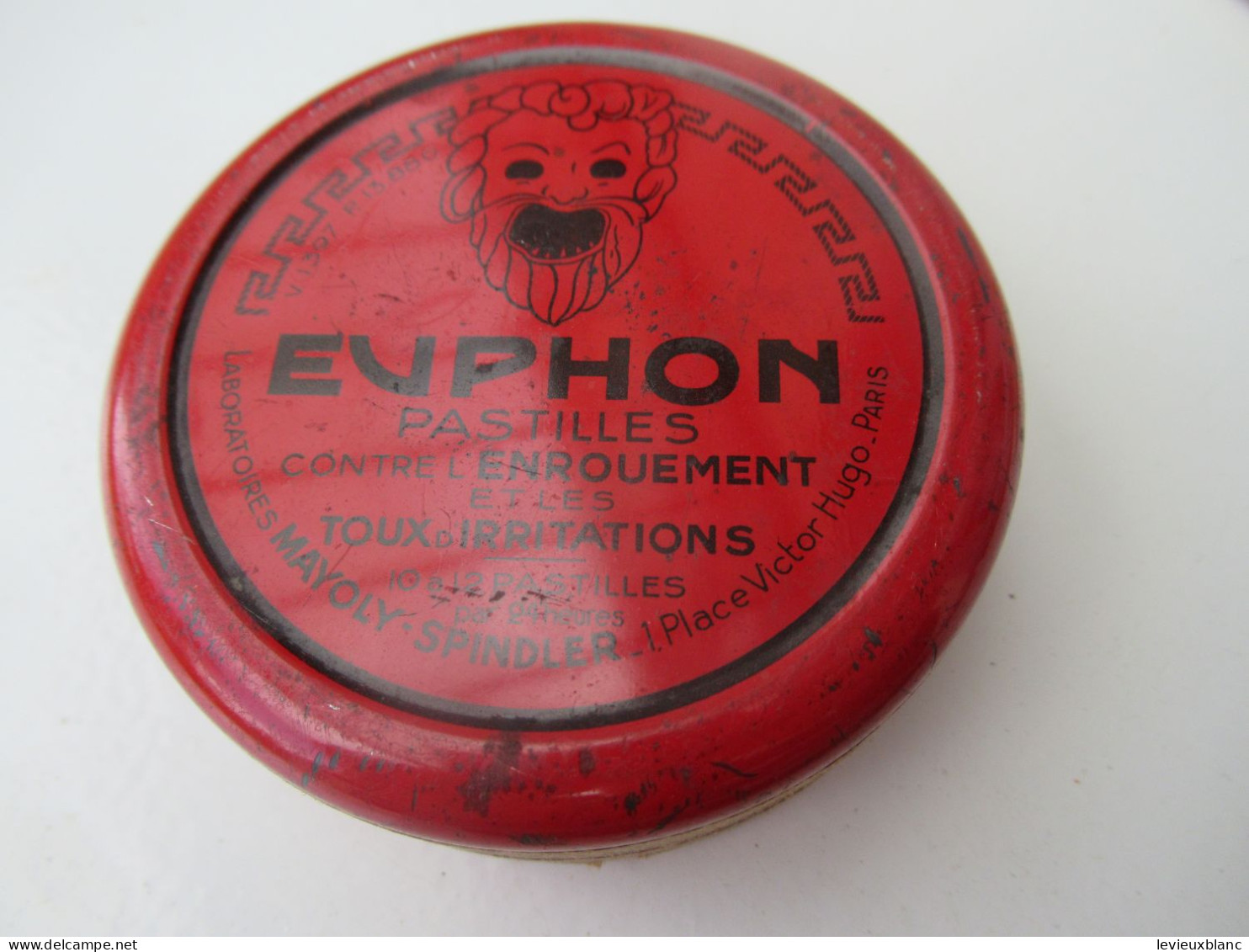 Boite Publicitaire Métallique/Pastilles EUPHON Contre L'Enrouement/ Laboratoires MAYOLI-SPINDLER/Vers 1960-1980  BFPP251 - Scatole