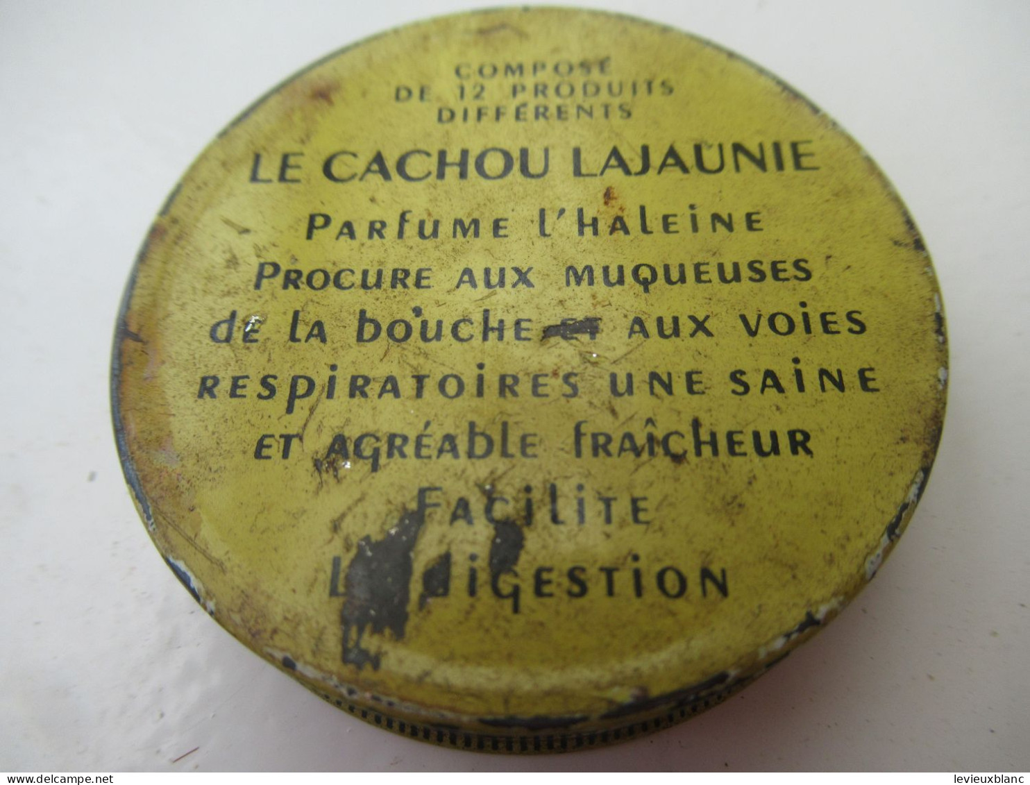 Boite Publicitaire Métallique/CACHOU / LAJAUNIE Pharmacien  Toulouse /Vers 1960-1980  BFPP256 - Dozen