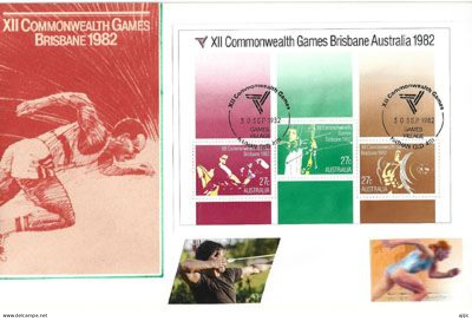 Archery (Commonwealth Games Brisbane 1982) Miniature Sheet FDC Brisbane - Bogenschiessen