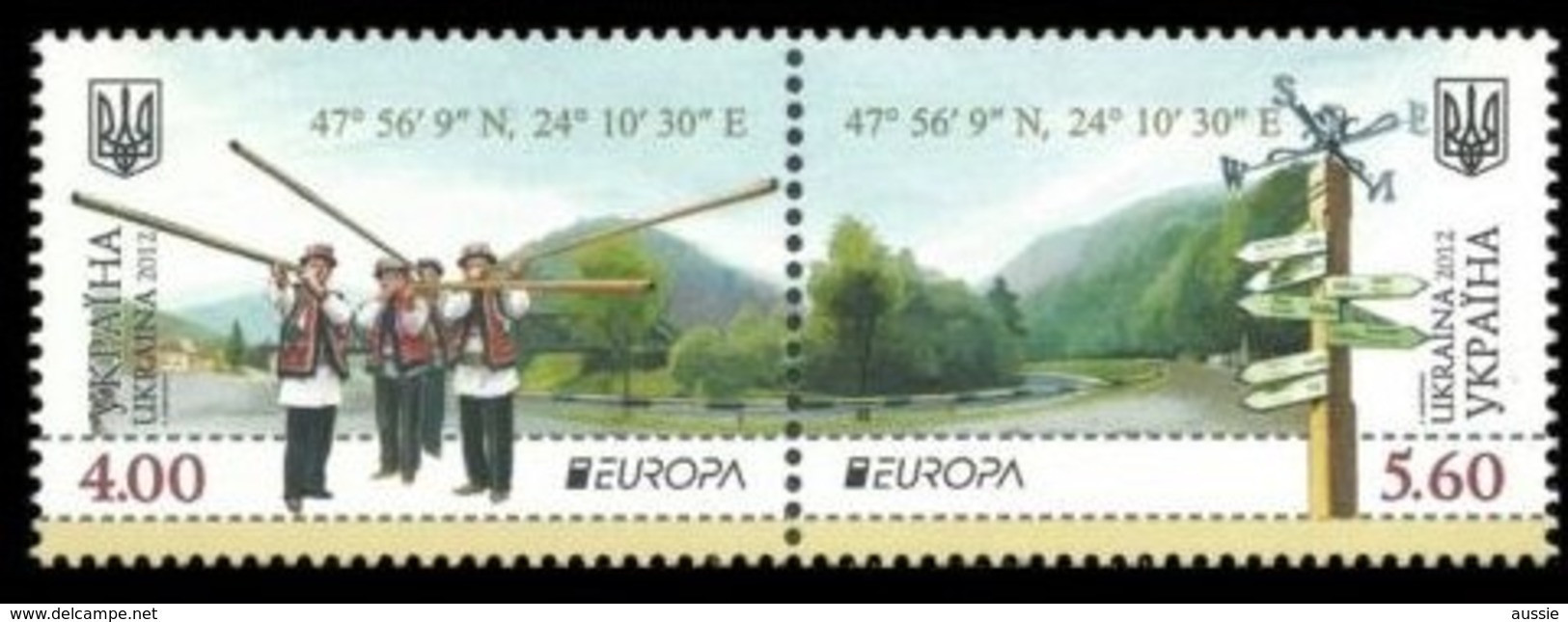 Ukraine Oekraine 2012 Yvertn° 1082-1083 *** MNH Cote 5,80 Euro Europa Tourisme - 2012