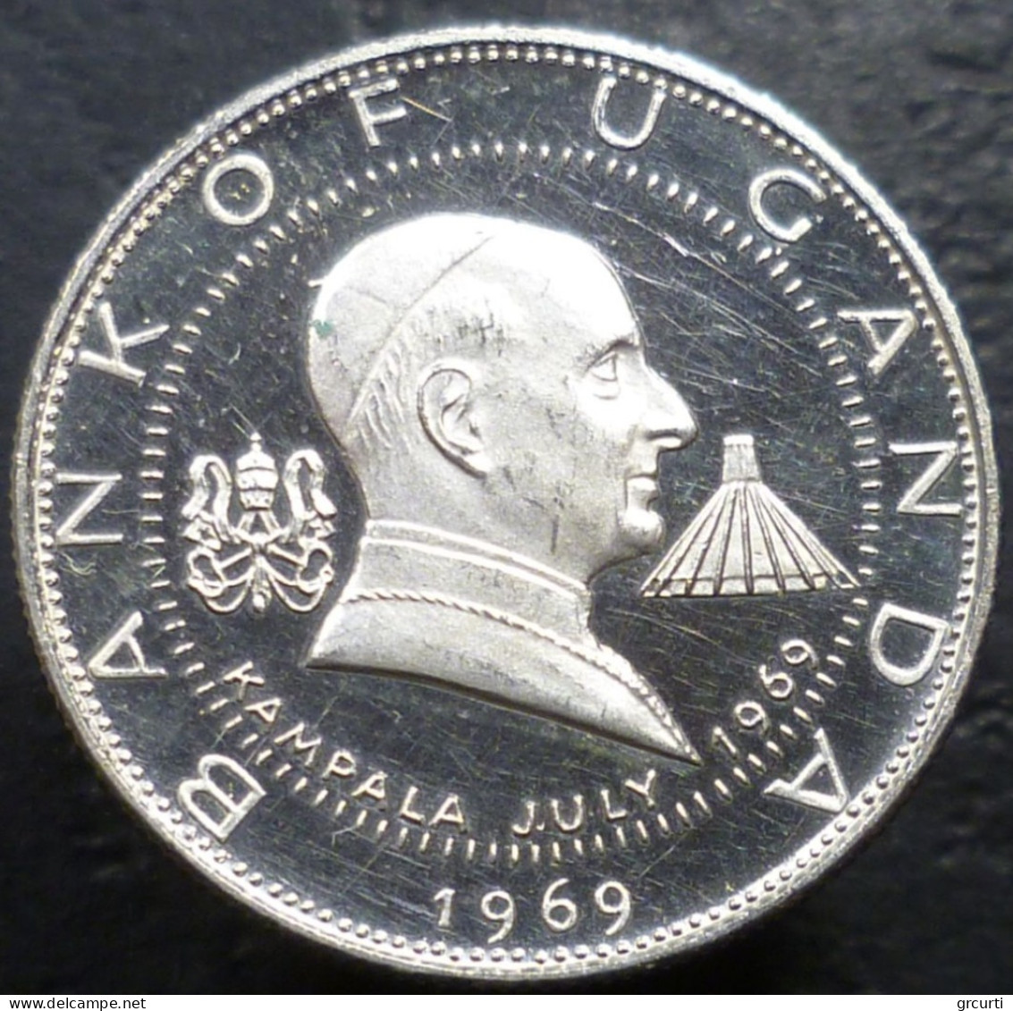 Uganda - 2 Shillings 1969 - Visita Di Papa Paolo VI - KM# 8 - Uganda