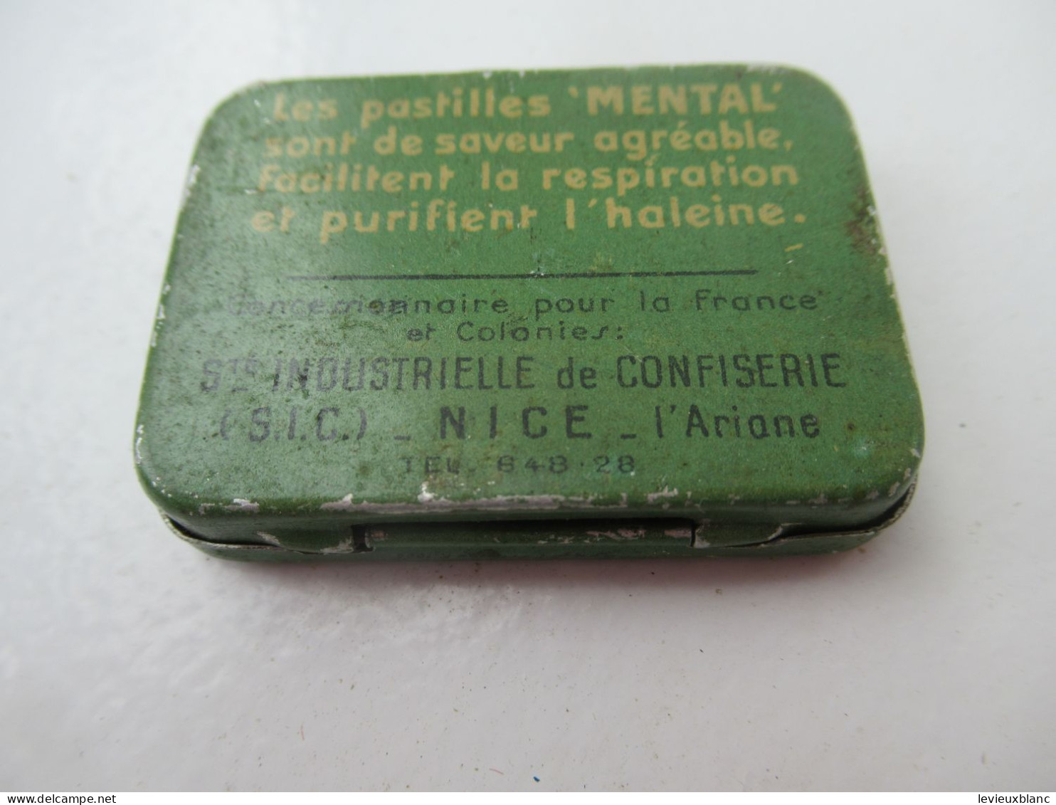 Boite Publicitaire Métallique/MENTAL /parfume L'Haleine/ Sté Ind De Confiserie NICE/Vers 1960-1980  BFPP266 - Scatole