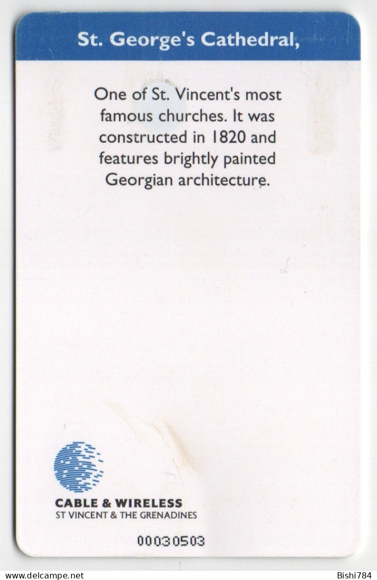 St. Vincent & The Grenadines - St. George’s Cathedral (0003xxxx) - Card Has Slight Bend At The Bottom! - Saint-Vincent-et-les-Grenadines