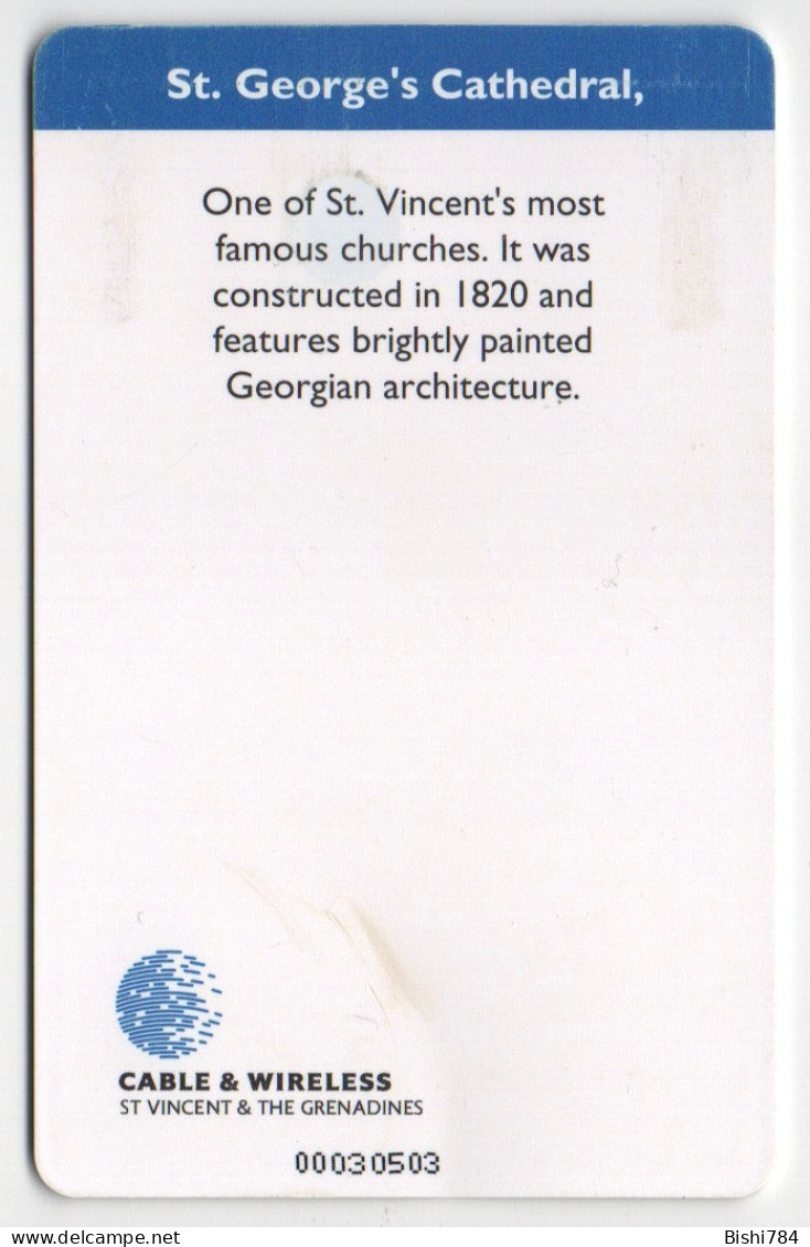 St. Vincent & The Grenadines - St. George’s Cathedral (0003xxxx) - Card Has Slight Bend At The Bottom! - San Vicente Y Las Granadinas
