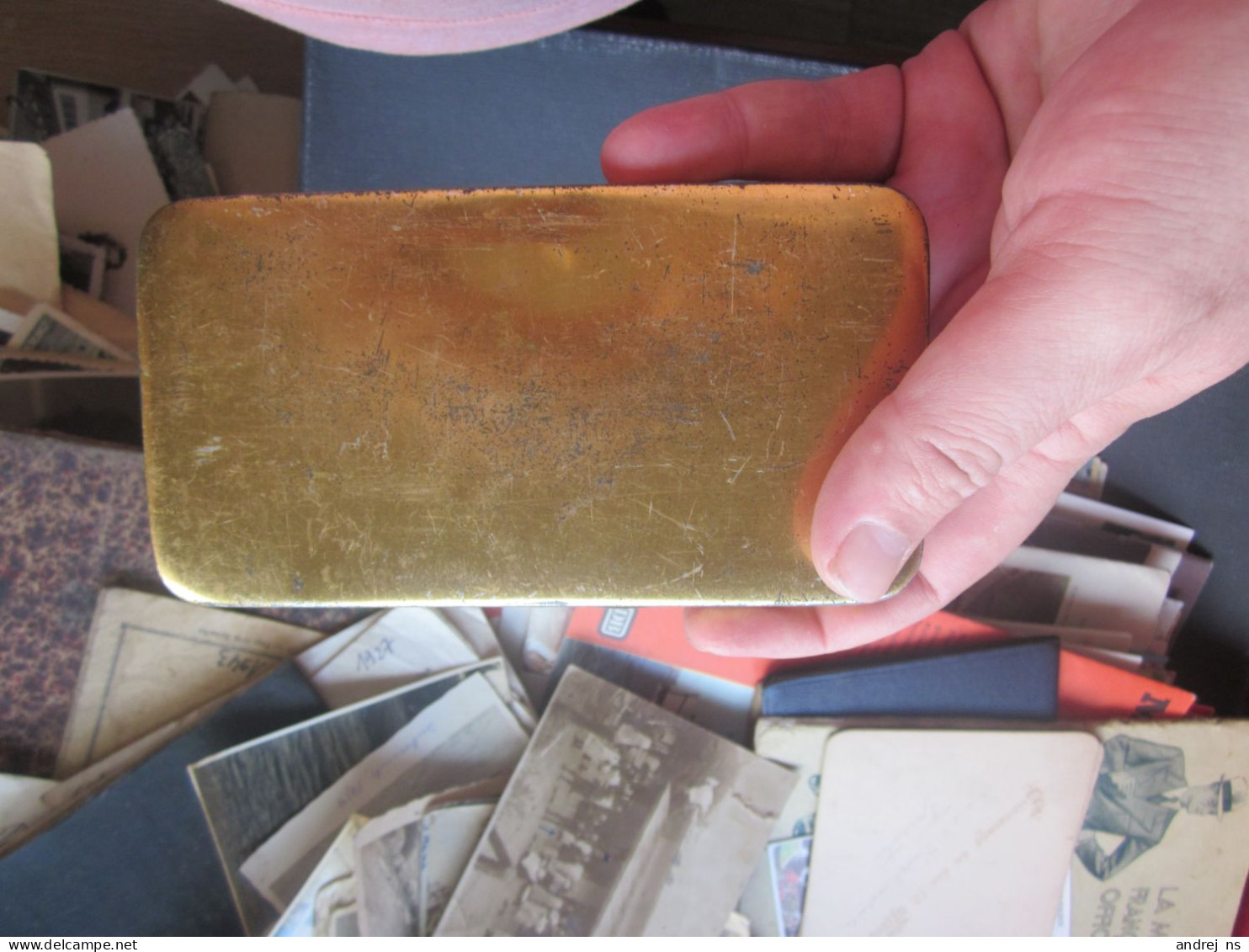 Old Tin Box Navy Cut Sonderkasse Privar Carl Wilh Carstanjen Duisburg - Schnupftabakdosen (leer)