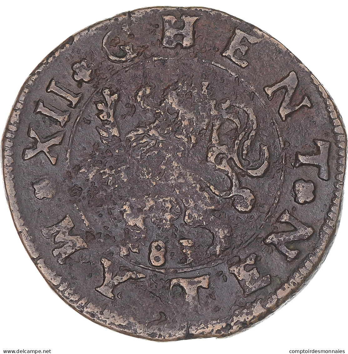 Monnaie, Pays-Bas Espagnols, 12 Mites, 1583, Gand, TB+, Cuivre - Otros & Sin Clasificación