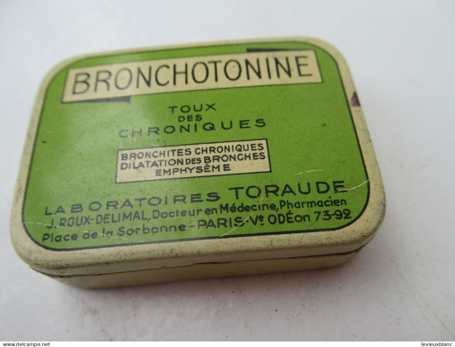 Boite Publicitaire Métallique/BRONCOTONINE /Toux Des Chroniques/ Laboratoires TORAUDE Paris /Vers 1960-1980  BFPP267 - Dozen