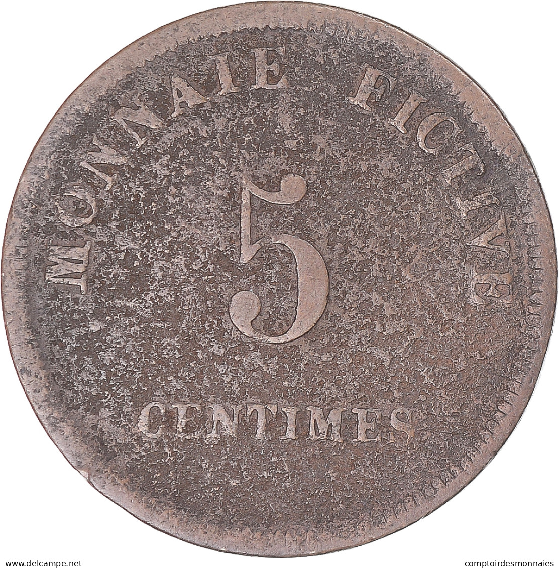 Monnaie, Belgique, Monnaie Fictive, 5 Centimes, 1833, Alost, TB+, Cuivre - 5 Cents