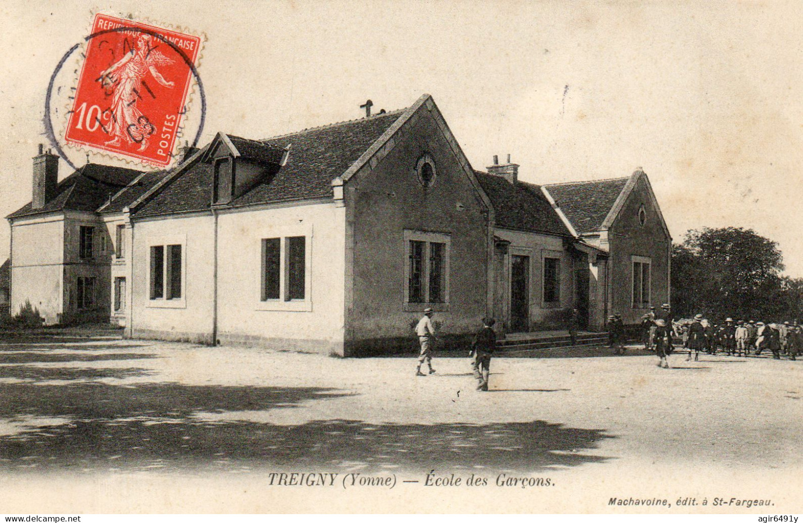 - TREIGNY (89) - L'Ecole Des Garçons  (animée)  -25558- - Treigny