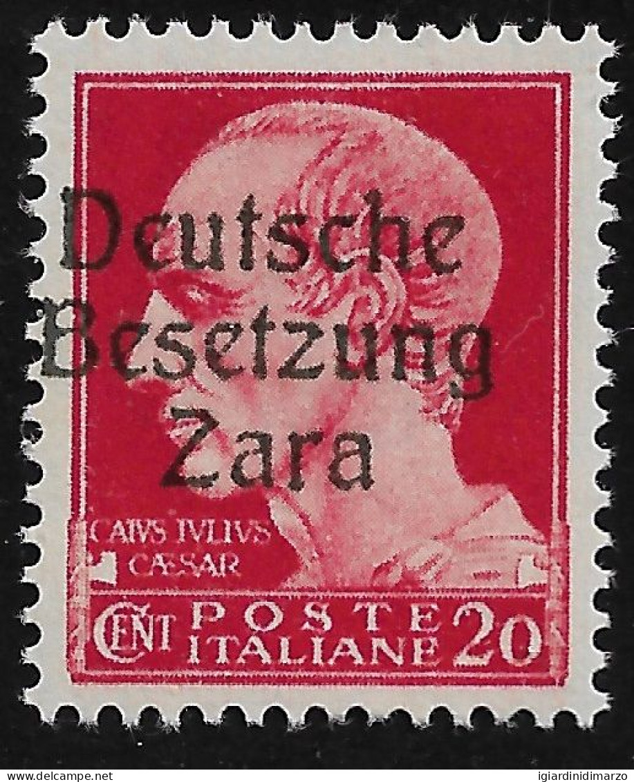 ZARA - OCCUPAZ.TEDESCA - 1943 Valore Nuovo Stl Da 20 C. Soprastampato Come Da Scansione - In Buone Condizioni. - German Occ.: Zara