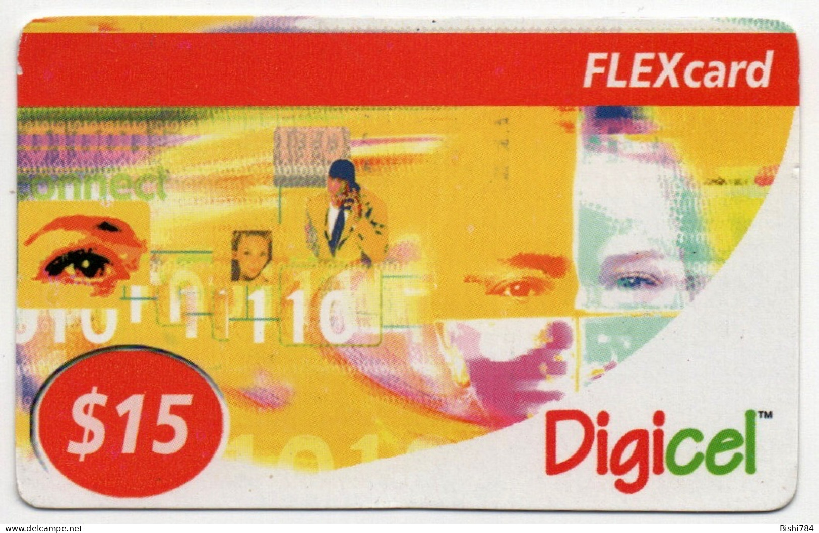 St. Vincent & The Grenadines - Digicel - Faces & People On Phone - $15 - St. Vincent & Die Grenadinen