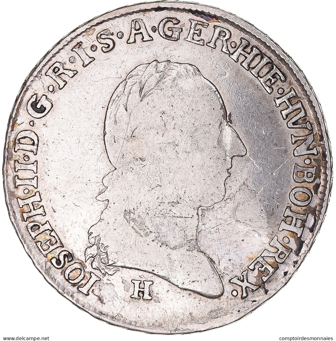 Monnaie, Pays-Bas Autrichiens, Joseph II, 1/4 Kronenthaler, 1788, Günzburg, TB - …-1795 : Période Ancienne