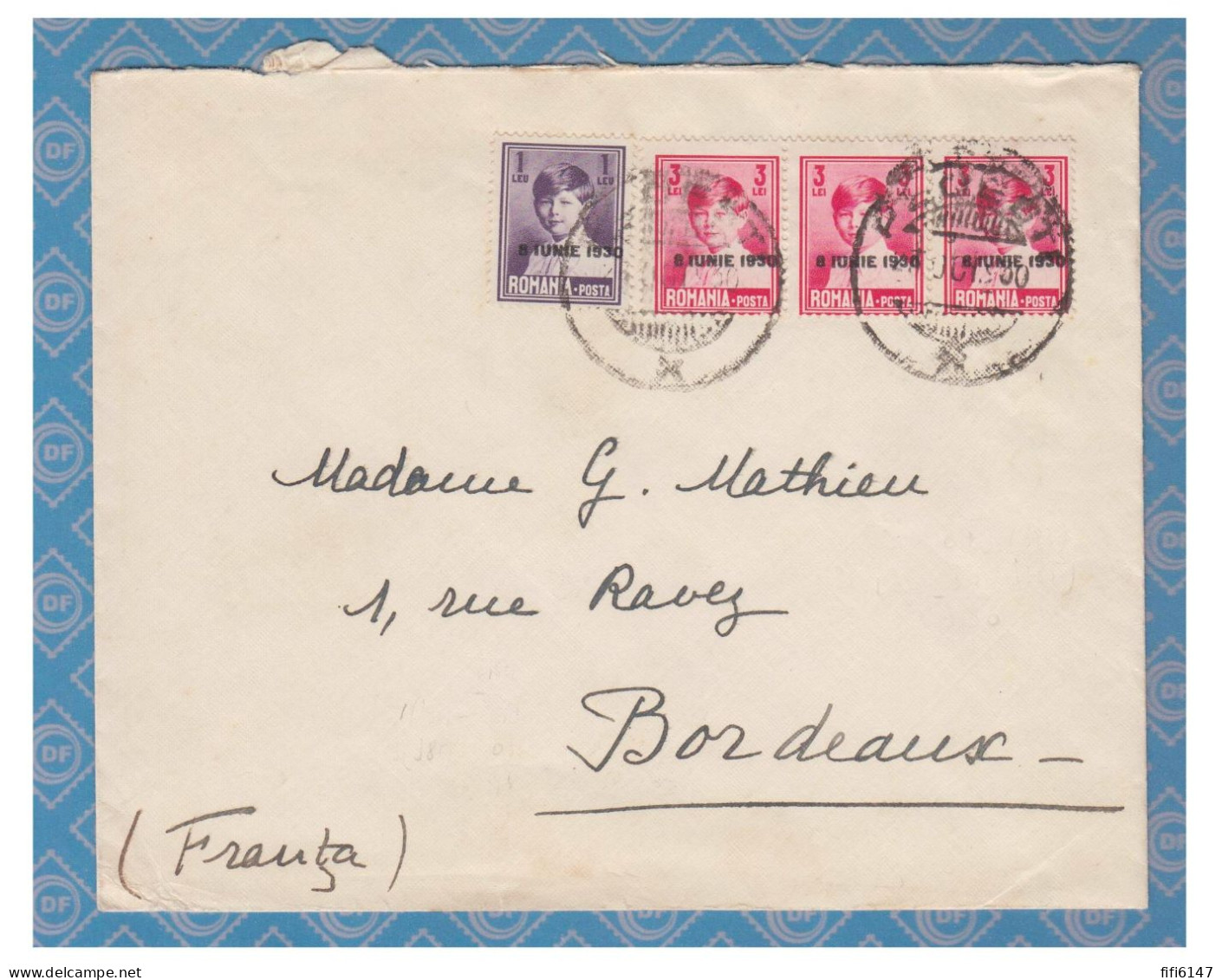 ROUMANIE -1930--Poste Aérienne -- Lettre De PLOESTI  Lpour BORDEAUX -- - Marcophilie