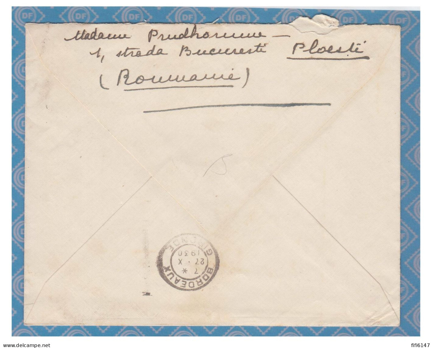 ROUMANIE -1930--Poste Aérienne -- Lettre De PLOESTI  Lpour BORDEAUX -- - Postmark Collection